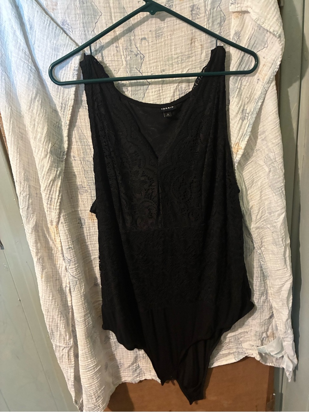 torrid Black Lace Scoop Neck Bodysuit